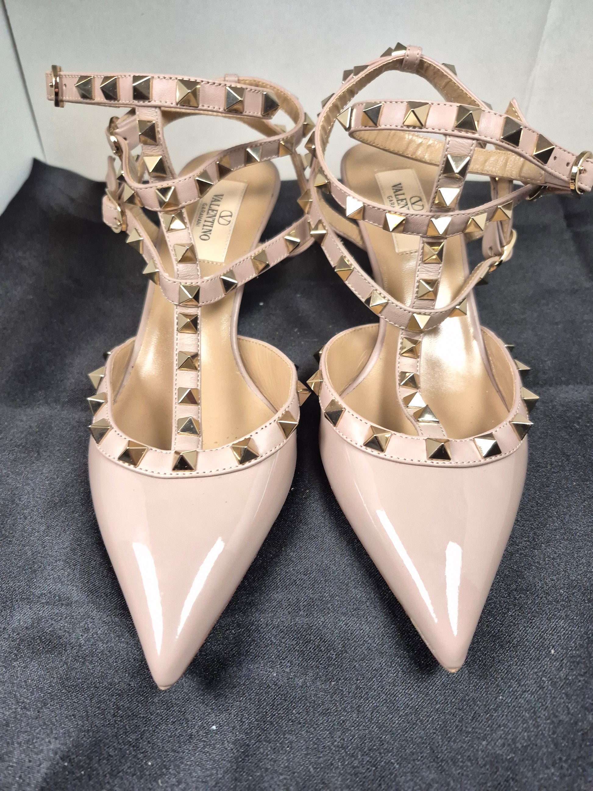 Valentino Garavani Rockstud Strappy Pointed Toe Pump