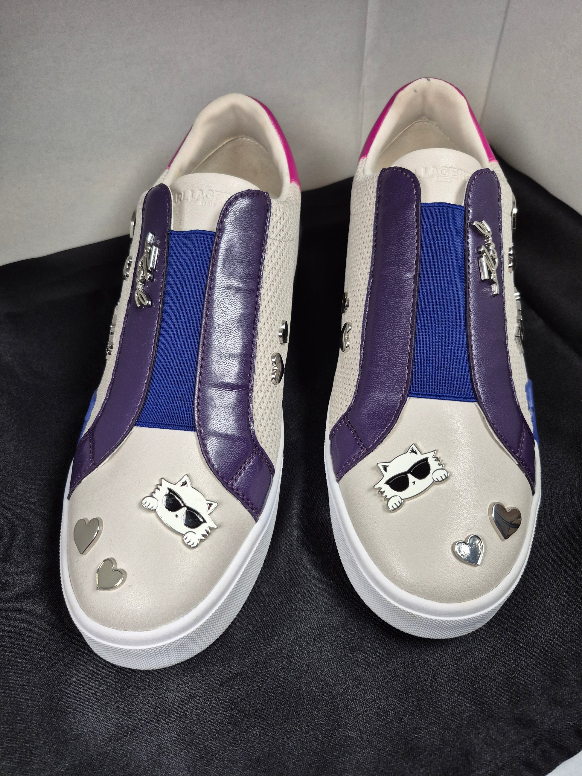 KARL LAGERFELD Women's Mavise Slip on Sneaker with Pins