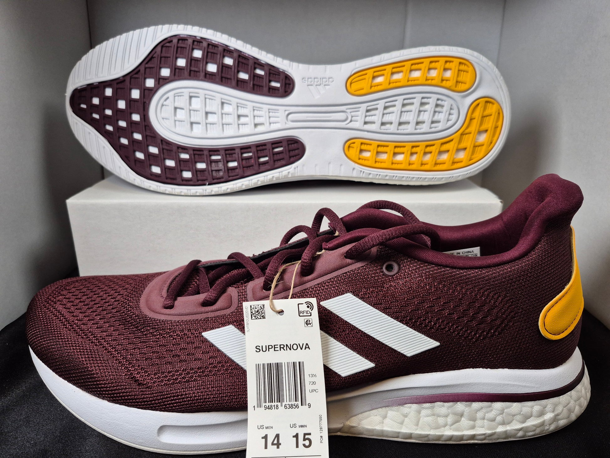 Adidas Men's Supernova Running Shoe Size 14