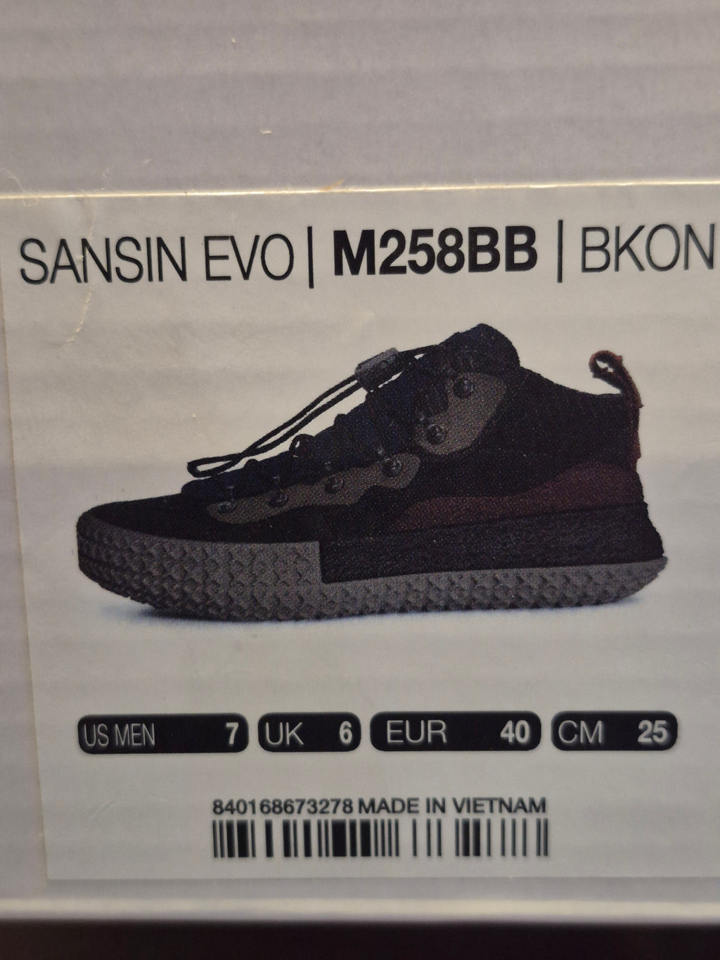 Brand Black Sansin Evo Hybrid Hiking Trail Runner Men's Size 7